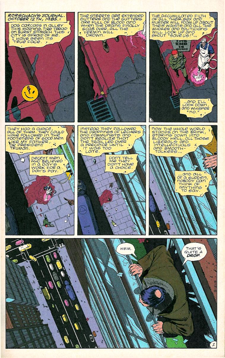 Watchmen, issue 1, page 1